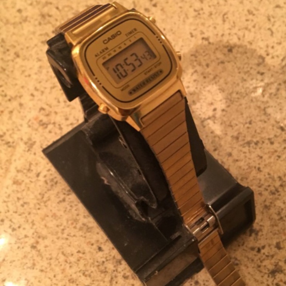 Gold Casio watch
